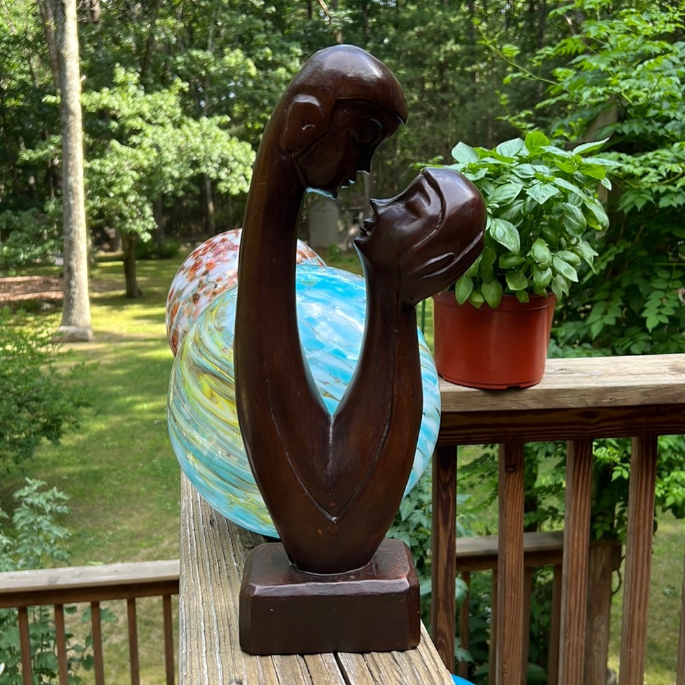 VTG Wood Carving/Statue Man and Woman